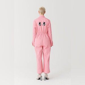 Lazy Oaf Esther Loves Oaf Pink Bunny Boilersuit Sz 10